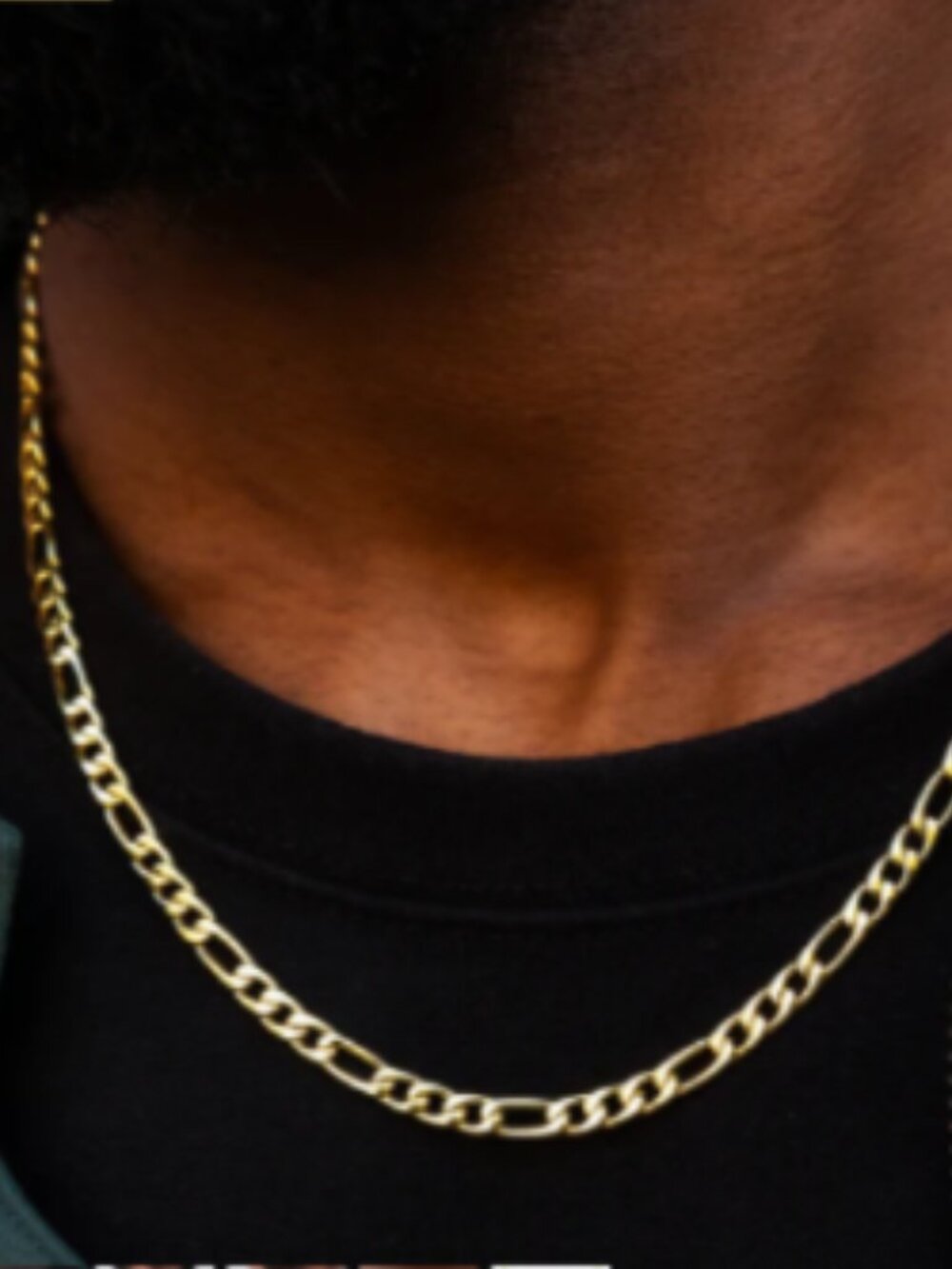 Figaro Chain - 4mm 20" Jewelry Necklace Yellow Gold 18k Plated